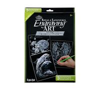 Royal & Langnickel Silver Engraving Art A4 Silver Sea Life Designed Painting Set (Pack of 3)