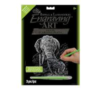Royal & Langnickel Silver Engraving Art A4 Size Elephant and Baby Designed Painting Set
