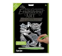 Royal & Langnickel Silver Engraving Art A4 Size Orca Whales Designed Painting Set