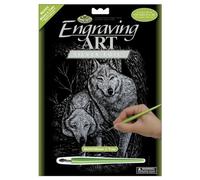 Royal & Langnickel Silver Engraving Art A4 Size Wolves in Trees Designed Painting Set