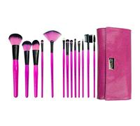 Royal & Langnickel Wrap Synthetic Hair 13-Piece Cosmetic Brush Set (Pink)