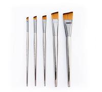 Royal & Langnickel Zen 5 Piece All Media Angular Paint Brush Set,Gold,L