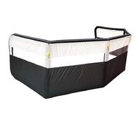 Royal Leisure 5 Fixed Panel Inflatable Windbreak, Black/White, Black/White
