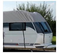 Royal Leisure Caravan Roof Cover, Grey Waterproof Polyester, 14-17ft, UV Resistant with Securing Straps