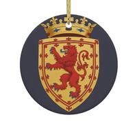 Royal Lion Crest On Shield Christmas Ornaments, Hanging Festive Decorative Ornament, Perfect for Holiday and Gift