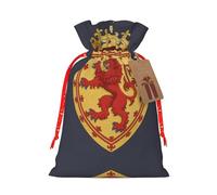 Royal Lion Crest On Shield Drawstring Gift Bags Small Item Treats Wrapping Storage Bags Christmas Birthday Party Holiday