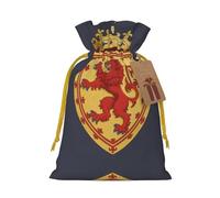 Royal Lion Crest On Shield Drawstring Gift Bags Small Item Treats Wrapping Storage Bags Christmas Birthday Party Holiday