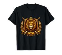 Royal Lion Crowned Power Emblem T-Shirt