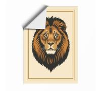 Royal Lion Portrait Vintage Unframed Wall Art Print A3 (42×29.7cm), Wall Decor for Living Room, Bedroom, Office & Home, Art Gift
