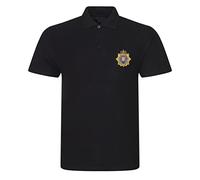 Royal Logistic Corps Insignia Mens Embroidered Polo Shirt British Army Military Embroidery (UK, Alpha, 4XL, Regular, Regular, Black)