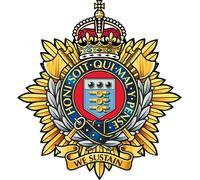 Royal Logistic Corps Tudar Crown (SK22) Military Waterproof Vinyl Stickers Decal RLC Veteran Squaddie Army 100mm x 93mm