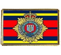 Royal Logistics Corps Military Gold Colour Rectangle Badge With A Velveteen Bag