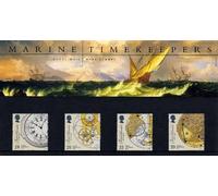 Royal Mail 1993 Marine Timekeepers Presentation Pack No. 235 - Rectangular Rubber Stamp Set, Blue and Red