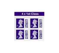 Royal Mail 1st Class 4 Pack QR Postage Stamps
