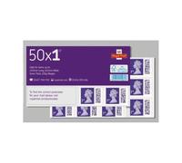 Royal Mail 50 x 1st Class BARCODED Standard Self Adhesive Postage Stamps