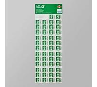 Royal Mail 50 x 2nd Class Stamp Sheet Barcoded