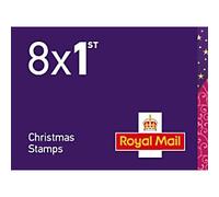 Royal Mail Christmas Postage Stamps 1st Class GB Self Adhesive Pack of 8
