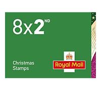 Royal Mail Christmas Postage Stamps 2nd Class GB Self Adhesive Pack of 8