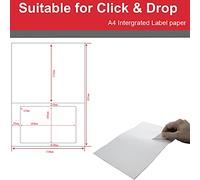 Royal Mail Click & Drop Paper Labels - A4 Integrated Labels Style S19 Sticky Label Paper 90 GSM Address Label Peel Off and Stick Dispatch Note 105mm x 160mm (Pack of 2,000)
