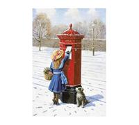 Royal Mail Post Victorian Dog Traditional Nostalgic Christmas Xmas Card