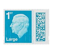 Royal Mail Ltd 8 x 1st Class Large Letter BARCODED Self Adhesive Postage Stamps