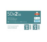 Royal Mail Second Class Large Postage Stamp Sheet (Pack of 50) - BBSL2
