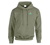 Royal Marine Commando Premium Embroidered Hoodie (Olive, S)