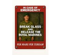Royal Marines Break Glass Sticker - Military Vinyl Decal | British Army Forces Gift | Made in UK