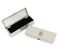 Royal Marines Cut Out Metal Lipstick Case with Mirror Silver Personalised Engraving Gift ME56