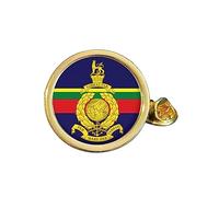 Royal Marines Military Gold Plated Domed Lapel Pin Badge