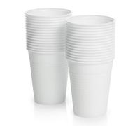 Royal Markets Disposable Plastic Cup Set (100 Count), White, 200ml