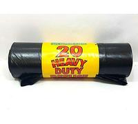 ROYAL MARKETS ROLL OF 20 HEAVY DUTY REFUSE SACKS HOME RUBBISH WASTE BIN LINER BLACK BAGS (30)
