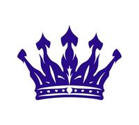 Royal Mastery Crown Logo in Monarchs Insignia Crown icon Engraving Decals 36x49.7cm Self Adhesive DarkBlue