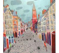 Royal Mile Edinburgh Art Greeting Card, 15 x 15 cm, Nikki Monaghan Collection