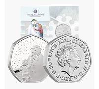 Royal Mint Snowman 2021 UK BU Brilliant Uncirculated Fifty pence 50p Coin & Card