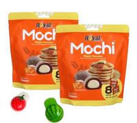 Royal Mochi Maple Pancakes - 2 Pack (8 Pieces Each, 120g) - Soft, Chewy Japanese-Style Mochi Pancakes with Maple Flavor - Snack, Dessert, Breakfast Treat (2 x gummy candy 10g)