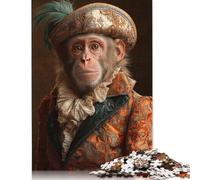 Royal Monkey Elegance Puzzle for Adults And Teenagers 1000 Pieces Puzzle Adult Jigsaw Puzzle for Adults Teenagers Age 12+ 1000pcs (75x50cm)