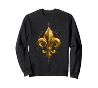 Royal Mystical Fleur-de-Lis Celestial Ornamental Emblem Art Sweatshirt
