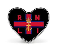 Royal National Lifeboat Institution Brooch Pins Heart Badge Button Tie Lapel Backpack Pin Decoration for Women Men