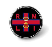 Royal National Lifeboat Institution Round Brooch Pins Badge Printed Button Tie Lapel Backpack Pin Decoration for Women Men