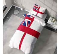 Royal Navy Flag Duvet Cover | UK Naval Pride Single Bed Bedding | Optional Pillowcase | Military Inspired Kids or Adult Room Gift | Soft, Breathable Fabric