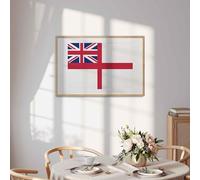 Royal Navy Flag Wall Art | UK Naval Pride Poster or Canvas | Military Inspired Home Decor | Kids Room, Bedroom, or Office Gift | Navy Enthusiast Print