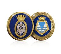 Royal Navy Fleet Auxiliary Memorabilia Gift Gold Spoof Coin Medal - Tideforce