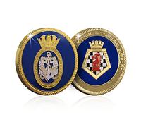 Royal Navy Fleet Auxiliary Memorabilia Gift Gold Spoof Coin Medal - Wave Knight
