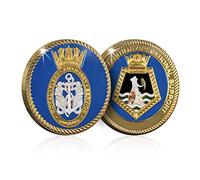 Royal Navy Fleet Auxiliary Memorabilia Gift Gold Spoof Coin Medal - Wave Ruler
