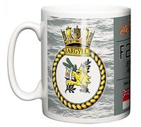 Royal Navy HMS Argyll Ceramic Mug, Duke Class Type 23 Frigate Crest Name Pennant F231