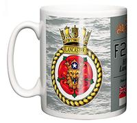 Royal Navy HMS Lancaster Ceramic Mug, Duke Class Type 23 Frigate Crest Name Pennant F229