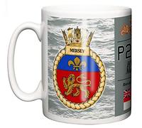 Royal Navy HMS Mersey Ceramic Mug, River Class Offshore Patrol Crest Name Pennant P283