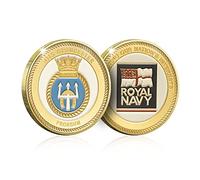 Royal Navy Memorabilia Gifts Collection Gold Spoof Coin Medal - HMS Gloucester