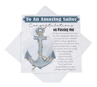 Royal Navy Sailor Passing Out Card, Anchor Passing Out Card for Him Her with Poem Verse